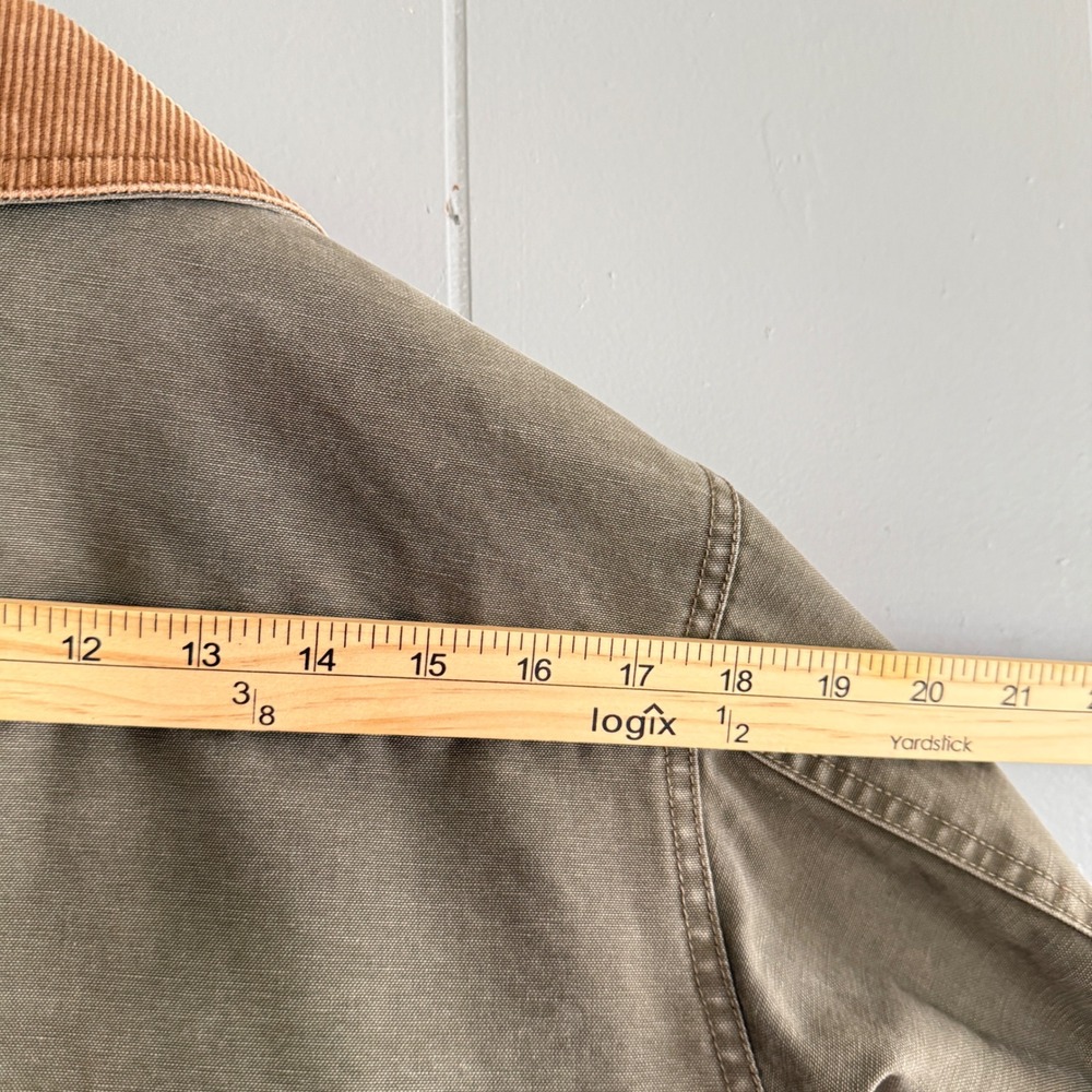Vtg LL Bean Field Coat Barn Jacket Corduroy Collar M Fisherman Chore Coat OWY28 - Picture 12 of 13